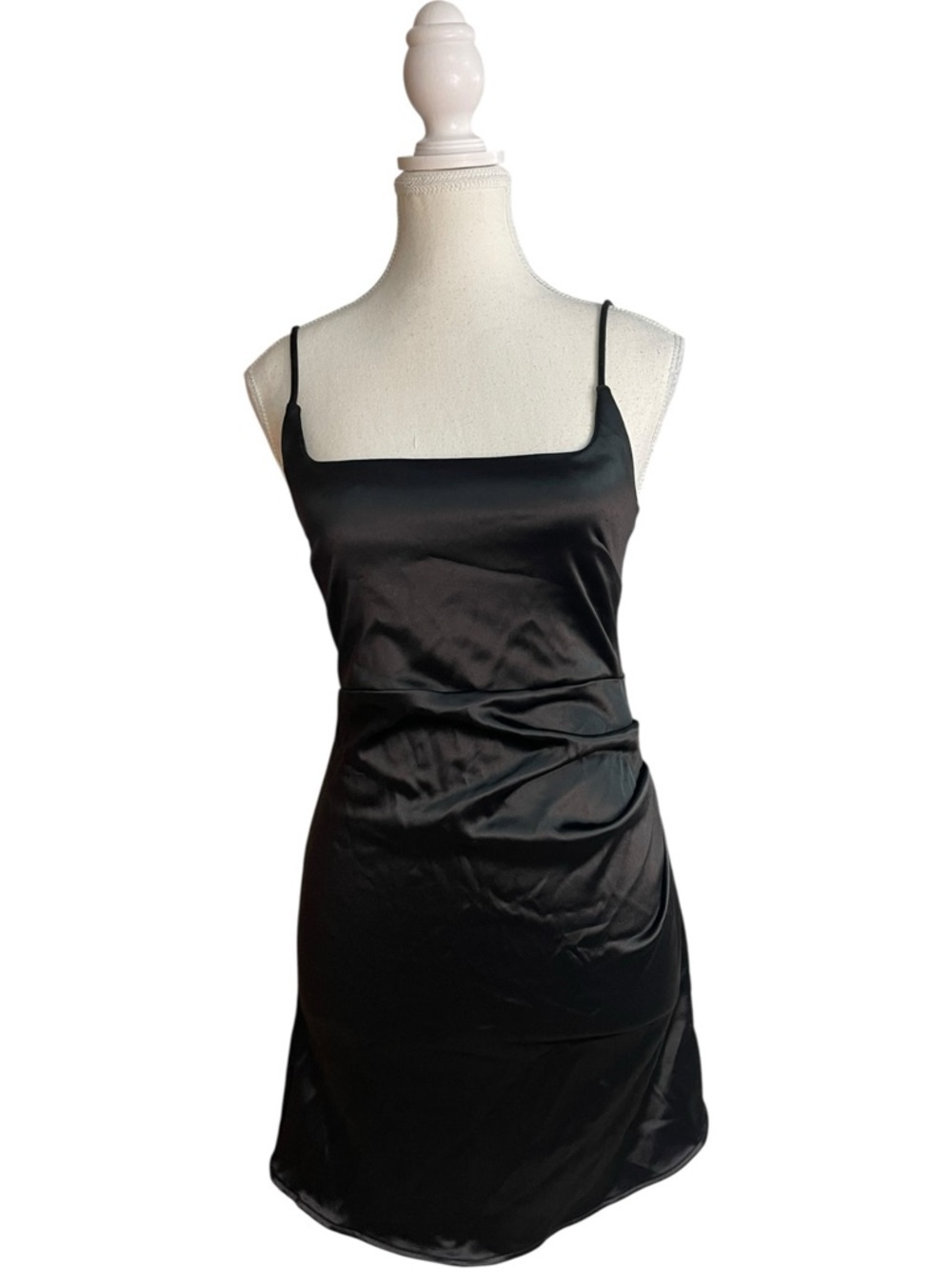 Zara Satin Mini Dress Little Black Dress